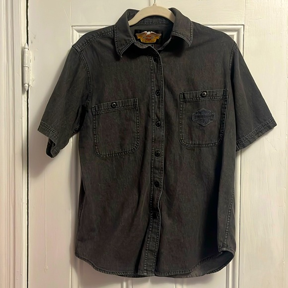 Harley Davidson Women’s 100% cotton button down M perfect condition - Picture 1 of 6